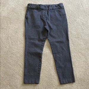 LOFT Gray Chinos Flat Front Cotton Blend